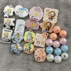 キャラクターアクリルカスタムビーズ モリー 浮き彫り 27個セット