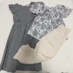 ワンピース トップス セット まとめ 売り 女の子 モノトーン 韓国