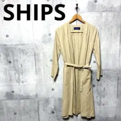 SHIPS シップス レディース ノーカラーコート ベージュ