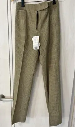 タグ付き NewYorkerベージュ チェック柄 スラックス