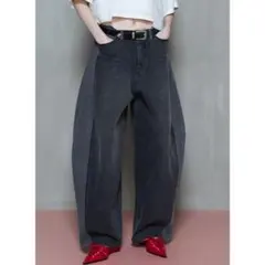 MAISON SPECIAL Curve Denim Pants ブラック 38のサムネイル