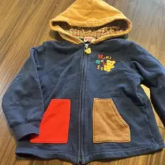 ミキハウス110 ネイビー ブラウン パーカー