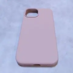iPhone15用 ケース MagSafe対応 シリコンケース ピンク