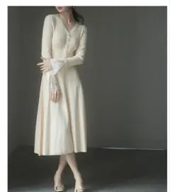 セゾンドパピヨン ロングワンピース