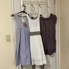 シリリュス サンドレス 3枚セット 新品タグ付きあり ほぼ未使用品　8-12歳