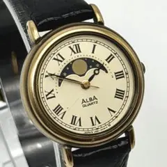 セイコー SEIKO 7F38-6190 クオーツ ムーンフェイズ 時計 - メルカリ