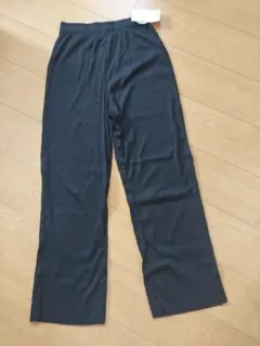 COLZA テレコストレートパンツ ブラック L