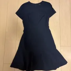 BANANA REPUBLIC ネイビー 半袖フレアワンピース