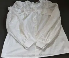 アズノウアズ フリル付きレース襟 ホワイトシースルー花柄 サイズ※表記