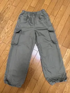 カーゴパンツ レディース カーキ ワイドシルエット