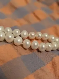 新品未使用！淡水パール ロングネックレス 約55cm 2連可 上品 フォーマル