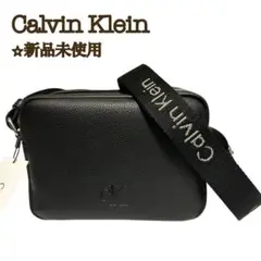 【新品】カルバンクライン ミニバッグ ショルダー カメラバック CKロゴ 黒