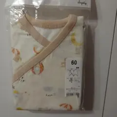 bebeべべ♡長袖コンビ肌着、長肌着、アニマル柄60サイズ