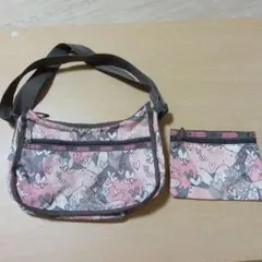 レスポートサック　ショルダー　ポーチ　セット　ピンクハート柄