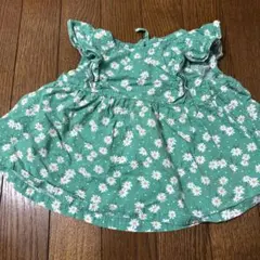 女の子　ブリーズ　花柄チュニック　半袖ブラウス　90センチ
