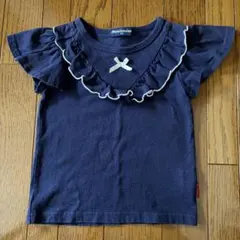 moujonjon フリルTシャツ ネイビー 90cmのサムネイル