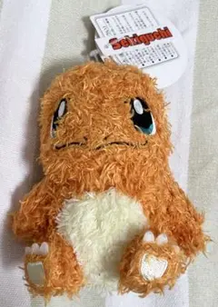 [美品] セキグチ ポケモン もこもこマスコット ヒトカゲ キーホルダー
