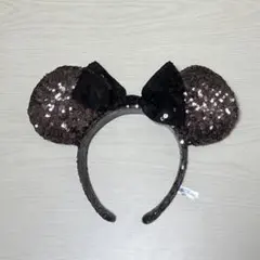 ディズニー カチューシャ ミニー スパンコール ブラウン