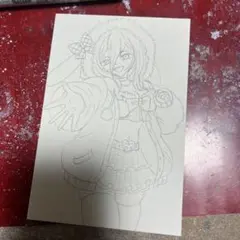 手描き　イラスト　チェンソーマン　レゼ風　ファンアート