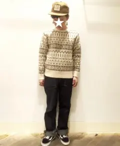 BEAMS　BOY　長袖　ビンテージ　ウール　ニット　セーター