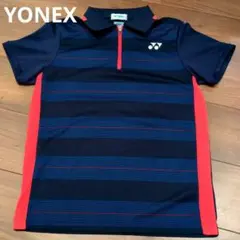 YONEXゲームシャツＳ 赤×ネイビー