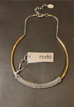 ヴィンテージイタリア製バゲットカットガラスダイアゴールドネックレスパーティーのサムネイル
