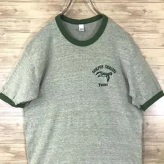 レトロ ビンテージ シングルステッチ トリムリンガー Tシャツ L 在原みゆ紀