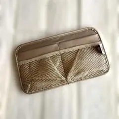 バッグインバッグ　インナーバッグ　スリム　ベージュ