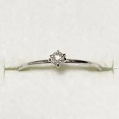 【PAS TIERRA パティエラ】K10WG ダイヤモンドリング 0.1ct