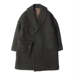 美品】COMOLI ウール ショールカラー コート カーキ 2 - メルカリ