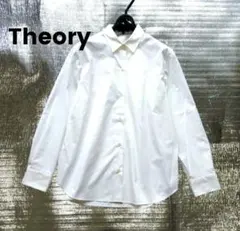セオリー Theory バンドカラー チュニック シャツ 長袖 ホワイト 白 S Theory - セオリー Theory バンドカラー チュニック シャツ 長袖