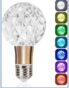 LED装飾電球 E26口金 自動色変化 カラフル「手動調整不可」 消費電力3W