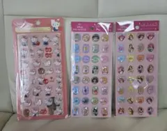 ハローキティ ディズニープリンセス ボンボンドロップシール ストーンシールセット