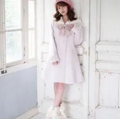 LIZ LISA リズリサ フリル付きリボン ピンクロングコートセーラー 