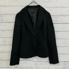 【INDIVI】ジャケット ブラック ストレッチ素材 38サイズ　Mのサムネイル