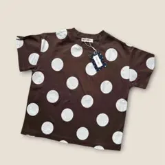 新品　FORTYONE ドット柄 Tシャツ ブラウン 120cmのサムネイル