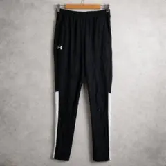 アンダーアーマー 黒 トレーニングパンツ ランニング ジム スポーツ ライン入