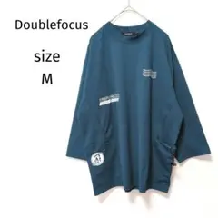 Doublefocus 七分袖 カットソー グリーン系 ゆったり 大きめ M
