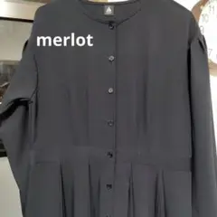 美品　merlot　ブラック　ワンピース　フリーサイズ