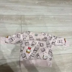 キャラクター柄 ピンク 長袖トレーナー
