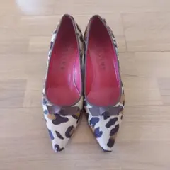 正規品 CELINE ヒョウ柄 パンプス 37.5 24.0cm 本物のサムネイル