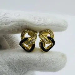 ✨Dior✨ディオール✨CD✨ラインストーン✨ゴールド✨ヴィンテージ✨イヤリング