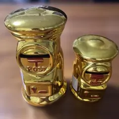 ポスト型 貯金箱 金色 大 小 ２点セット！