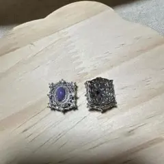 天然石 チャロアイト DIY パーツ 2個セット