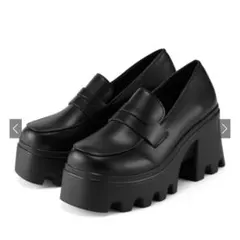 レザー厚底ローファー(22.5㎝)ci463