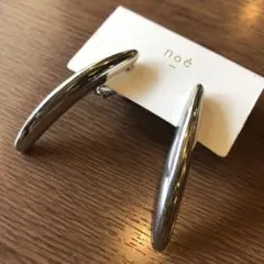 【No.263】上品アンティーク調シルバー太バーイヤリング新品シンプルお洒落可愛