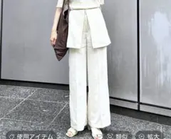 LOWRYS FARM パンツ　アイボリーのサムネイル