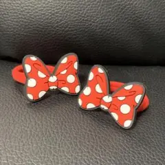 ◎新品 ミニーちゃん リボン柄 ヘアゴム 2個セット◎