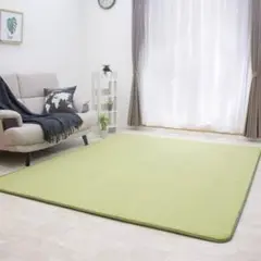 極厚低反発ラグ 140cm×200cm グリーン