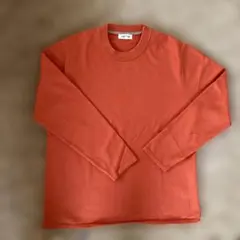 GLOBAL WORK オレンジニットセーターMグローバルワークメンズストレッチ